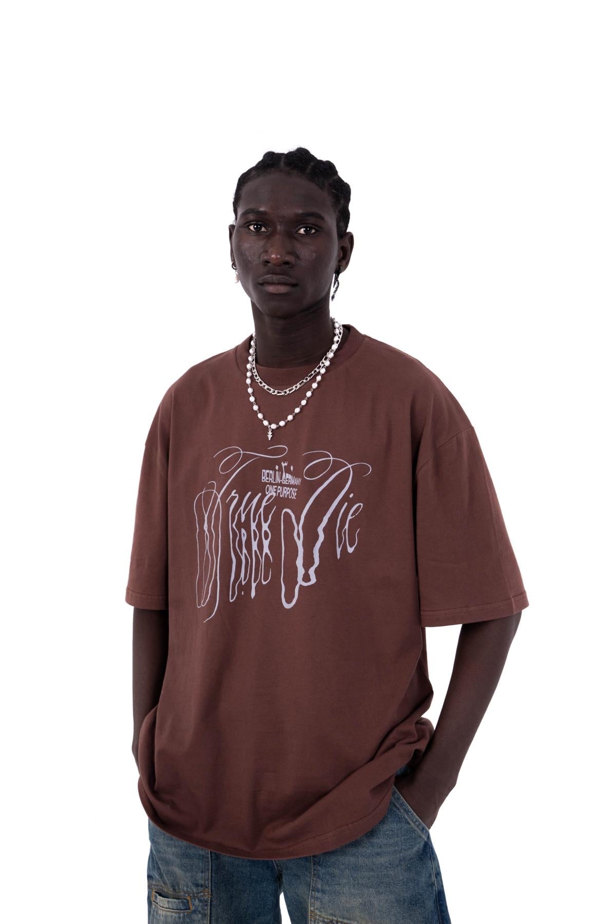 Brown Graphic Tee - True Die 361